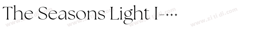 The Seasons Light I字体转换